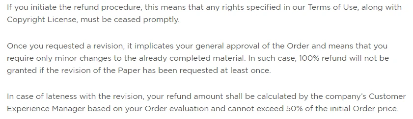 PaperHelp refund policy